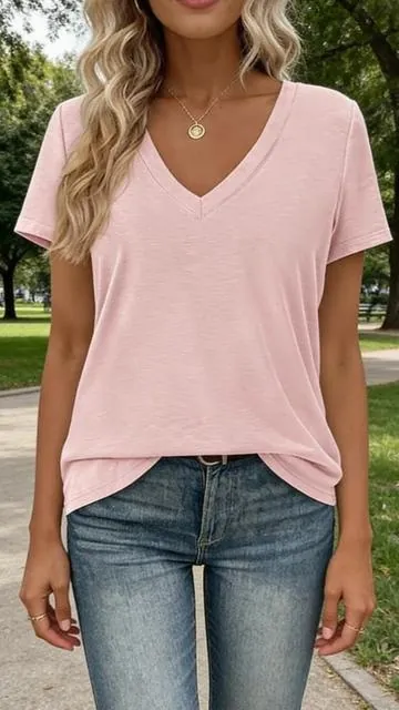 I don’t know why finding a simple tee is so hard but I finally FOUND ONE!#outfitideas #tshirt #tiktokshop #ootd #tiktok 