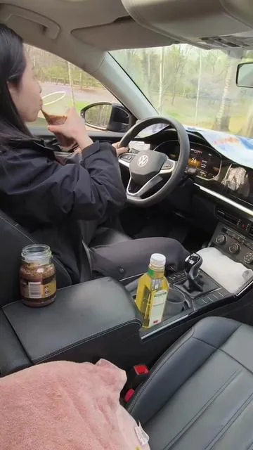 There is always not enough space for things in the car. Fortunately, I bought this central shelf!#tiktok #useful #car 