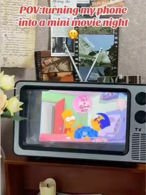 My phone is basically a mini Tv now#magnifier #phonescreen #screenmagnifier #throwback #amplifier 