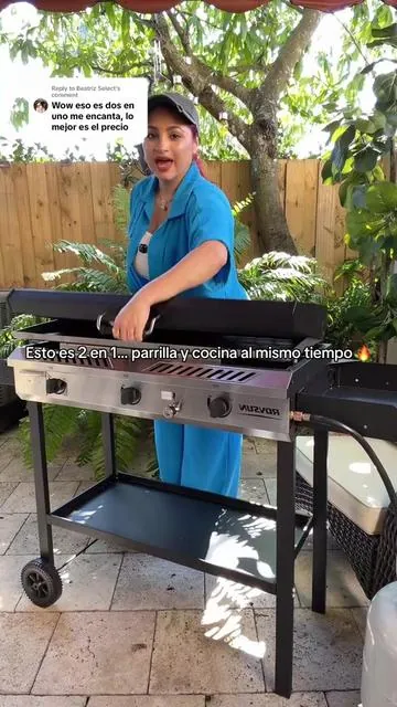 Replying to @Beatriz Select Puedes usarlo como parrilla para carnes o como cocina con sus quemadores, todo en un solo equipo. Perfecto para cocinar afuera sin complicarte, hacer varias cosas a la vez y tener todo listo más rápido. Ideal para BBQ, reuniones o hasta cocinar diario sin llenar la casa de humo. #OutdoorCooking #BBQSetup #GrillAndCook #TikTokShopCreatorPicks#greenish  