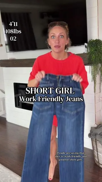 1st impression…. SUPER IMPRESSED!! @Cicy Bell shop #petite #petitefashion #croppedjeans #greenish #tiktokshopspringglowup 