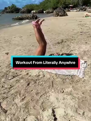 Why go to a packed gym when you can workout from anywhere?  #nogymnoproblem #resistanceband #workoutmotivation 