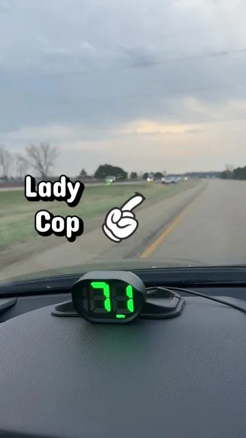 This Lady cop won't catch me speeding because of my HUD speedometer! #speedometer #carspeedometer #policelady #caraccessories #speeding