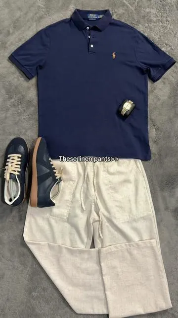 perfect for summer 🤝☀️ #linenpants #beachpants #trousers #oldmoney #outfitinspo