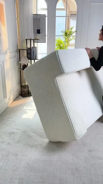 My new sofa bed has arrived today!!!🤍🥂#fyp #viral #couch #bonelesscouch #life 