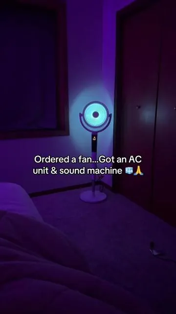 They wern’t lieing about that turbo mode 🥶 #hotsleepersolution #coolingfan #sleep #pedestalfan #cooloff 
