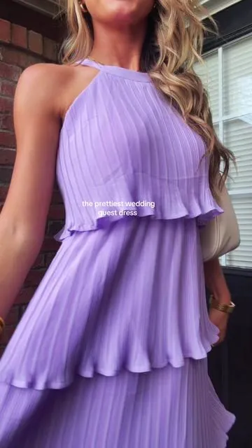 in love w this color 💜✨#trending #summerdresses #weddingguestdress #summerfashion #fypシ 