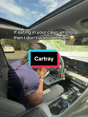 Why wouldn’t I wanna eat in my safe space?🤣 #cartray #nbayoungboy #caraccessories 