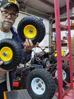 VEVOR Solid Run-Flat Tire & Wheels 10" with Bearings. perfect Upgrade For Your Hand Truck  #handtruck #tires #runflat #weeklydeals #tiktokshopcreatorpicks @VEVOR Store @VEVOR Automotive Store @VEVOR Garden Store