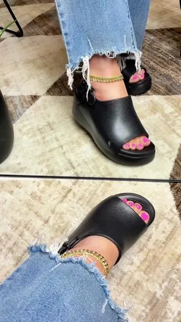 SIZE DOWN! NEW! Crocs Dylan Buckle Slides! These sandals are a 10 out of 10 for comfort and style! Two colors to choose from! Grab yours up now while they are still in stock! Free shipping!@Crocs #crocs #heels #sandal #tiktokshopspringglowup #slides 