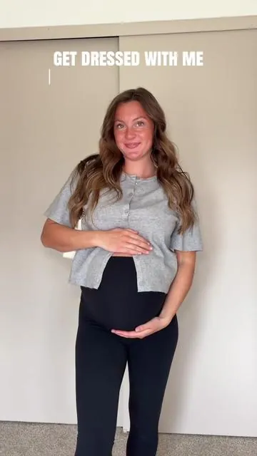 the bump is getting so hard to style but getting dressed in a cute outfit makes the biggest difference!  @CRZ YOGA @kate spade new york  #pregnant #whatimwearing #getdresswithme #pregnancyoutfit #outfitinspo 