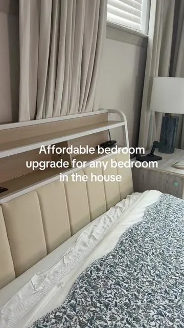A super affordable bedroom upgrade from a twin to a king! #bedroomupgrade #bedroomdecor 