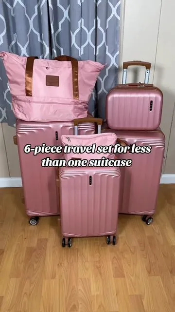 Not me getting a full travel setup for less than luggage… tap the link and check your price #luggage #suitcase #vacations #travelset #tiktokshopfinds 
