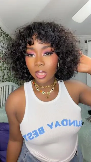 Short curly hair @ShowReal hair #gluelesswigs #shorthair #wigtok #fyp #CapCut 