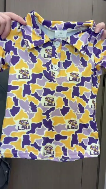 Toddler College Sports Boys GameDay Camo football Polo Shirts #gamedayoutfit #collegegameday #camo #poloshirt #boypoloshirt 