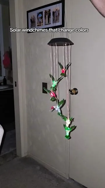 Choose Hummingbirds, Angel's, Butterflies ir Colored Balls that change colors and cast a beautiful glow. #Solarcolorchangingwindchimes #MothersDayGiftsGiftsMomWifeWomenHousewarmingGift #HummingbirdButterflyAngelColoredBlallsWindchimes #SolarLightingLandscapeLighting #UniwueGiftsGadgets