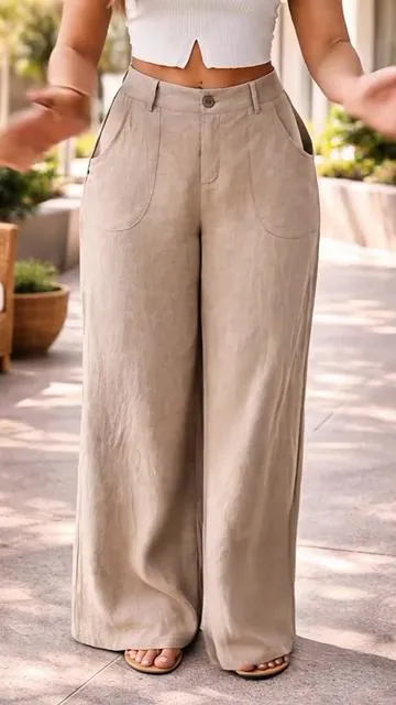 Women's Classical Linen Palazz #AAALASPARATUCURRO #OOTD #womensfashion #plussize 