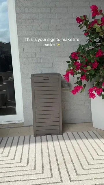 Imagine this when you’re cooking outside. So convenient #hostingtips  Aesthetic outdoor trash can 