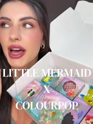 The Little Mermaid makeup collection by ColourPop is actually my dream come to life🧜🏼‍♀️🐠🦀🫧 @ColourPop Cosmetics #ColourPop #ColourPopCosmetics #mermaid #tiktokshopcreatorpicks #newmakeup 
