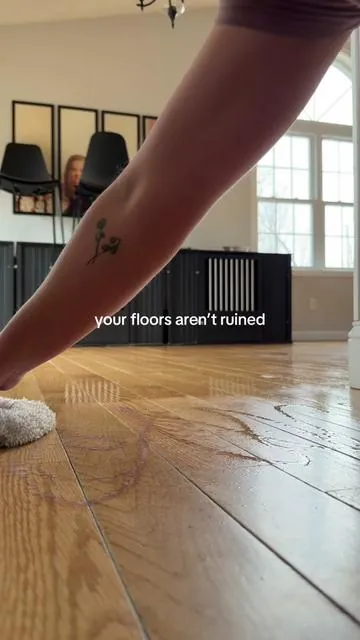 your floors aren’t ruined… how to make hardwood floors look new again without sanding or replacing  #homeupgrade #hardwood #floorcare #homehacks #floorcleaning 