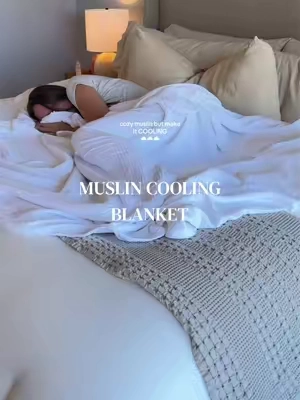 muslin 🤝🏽 cooling = elite combo  #muslinblanket #blanketforgotsleeper #muslincoolingblanket 