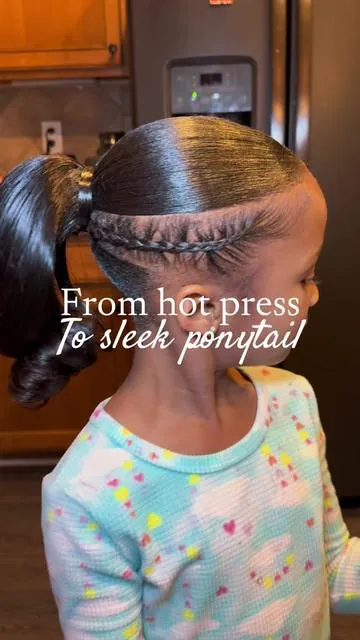 Want your ponytail sleek? Press that hair!  #tymo #tymoflipro #hotpress #hairstraightener #hotcomb 