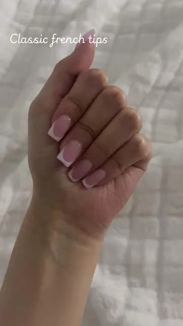I love these nails!! they don’t feel cheap at all very sturdy, and it’s a classic French tip  They last on me atleast two weeks or even more if you take care of them!#nails💅 #nailsalon #viral #pink #makeup 