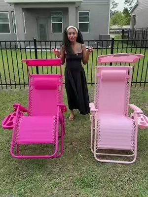 These pink beach chairs  are a must have ##PinkChair##BeachChair##CampingChair@@Best Choice Products, Inc.