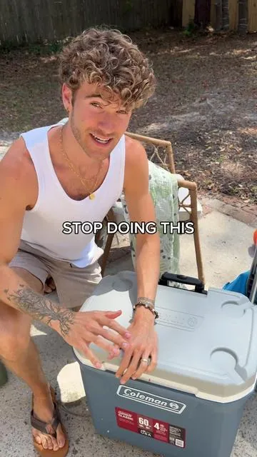 The best cooler upgrade honestly! 🤙 #cooler #beach #fishing #camping #coolers 