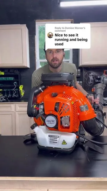 Replying to @Damion Warner this is the BEAST of all leaf blowers! #leafblower #leafcleanup #springtime #blowers #leaves 