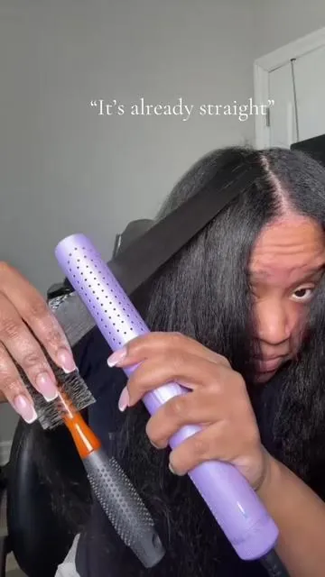 Silk press #wavytalkairflowstyler 
