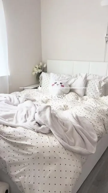 spring vibes :D #bedding #aesthetic #cozy #soft #bedroom 