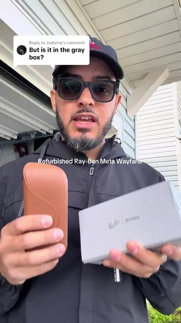 Replying to @Judivine Refurbished Ray-Ban Meta Camera Glasses With AI. #raybanmeta #raybanmetasunglass #raybanmetaglasses #cameraglasses #smartglasses 