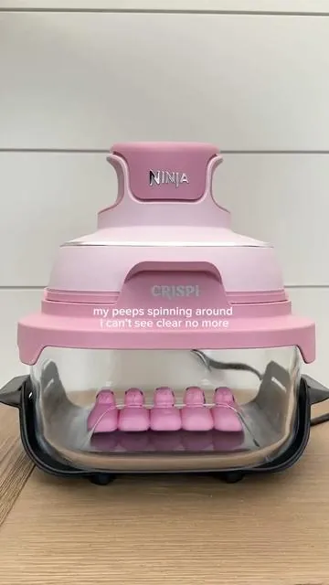 Can’t have leftover peeps go to waste. 🐣🌪️  #NinjaCRISPi #eastertreats #GlassAirfryer