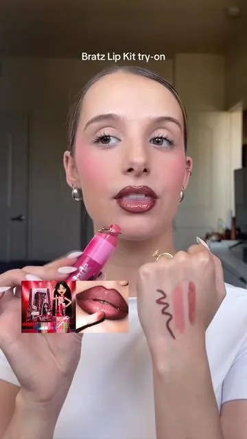 Trying on every shade of the viral @Glamlite Bratz Doll Lip Kits🫦✨  #glamlite #lipkit #bratzlips #bratz #bratzdoll 