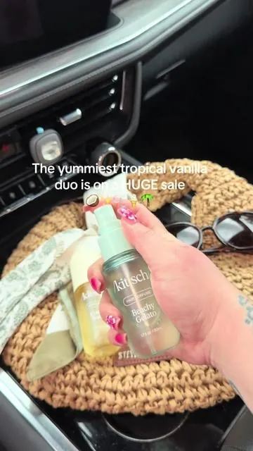 Use code : KITSCH2026 for additional savings! The yummiest perfumes ever! #kitschsuperbrandday #kitsch #greenish #tiktokshopcreatorpicks #kitschhairperfume tropical vanilla perfume summer scents 