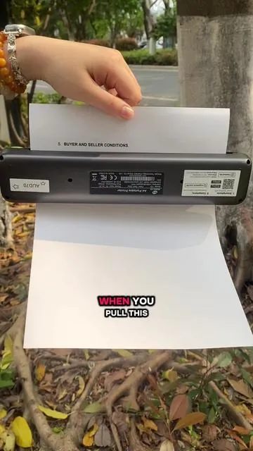 Wait! 🤯 Is this printer so portable that you can take it anywhere?  #wirelessprinter #thermalprinter#portableprinter #giftforher #fyp