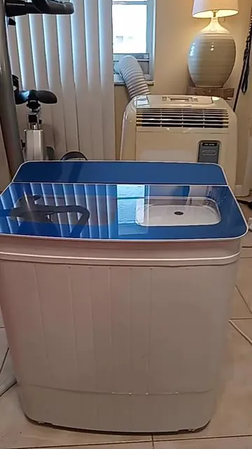portable washing machine and spin dryer on flash sale for 5 more hours. at just $99. it cleans clothes fast and gently.dryscquickband 95%dry from spin dryer .comes complete without and assembly needed .just plug it in and have a water drain. also uses only a tiny amount of soap to clean so you save money too #portable #clean #cleaning #flashsale #save 