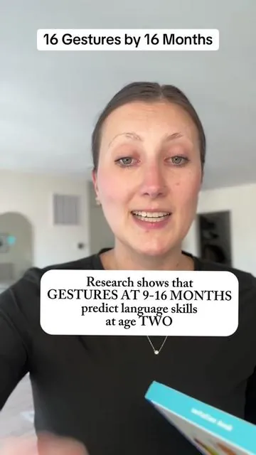 Teach these gestures with this book! #slp #firsttimemom #speechtherapy #newmomtips #toddlerdevelopment 