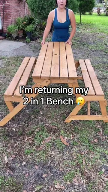 Got it for even cheaper now 😳 @Best Choice Products, Inc. #2in1bench #convertabench #patiofurniture #patioseason #summerpicnic 