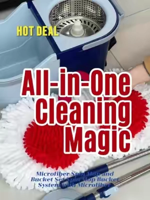 One kit to dust, scrub, and mop—literally everything.😍🧼#CleanTok #bundle  #spinmop  #mophead #mopping 