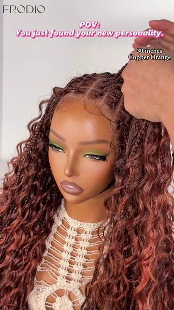 This boho braid is giving salon-fresh without the salon hours 😭🔥 Glueless, lightweight, and TOO cute. Everyone keeps asking who braided my hair 👀 Tap to shop! #frodiohair #wigtok #wiginstall #fyp #bohovibe 