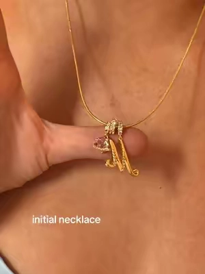 HOW CUTE #necklace #initialnecklace #jewelry #goldjewelry #ganiajewerly @GANIA 