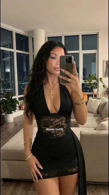 black lace ate🖤 #summeroutfits #dinneroutfit #partydress #lacedress #cluboutfit 