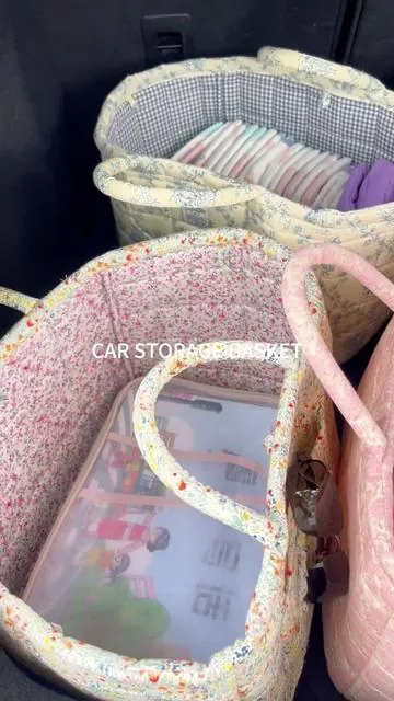Meet the cutest car organizer ever—a French-inspired quilted basket that folds up,fits so much, and you can just throw it in the wash. It’ll keep your car spotless, and it’s perfect for gifting (seriously,they’re so cute).#carstorage #carorganizer #giftforher #weeklydeals #festivalessentials 