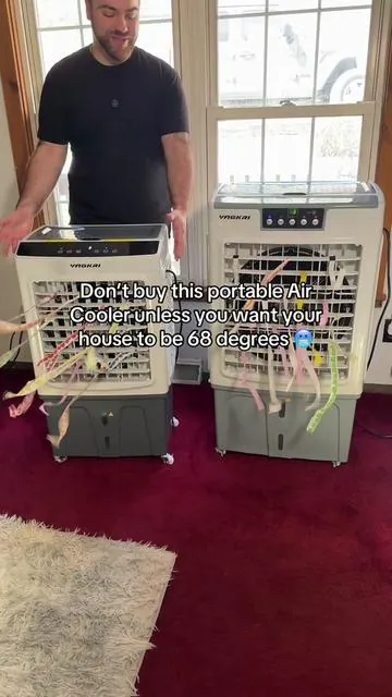 I’ve had both of mine for over a year now & they are absolute game changers!! I love how you can use them indoors & outdoors! Click the link to check them out 🥶 #evaporativeaircooler #aircooler #ac #tiktokmademebuylt #tiktokshopfinds 