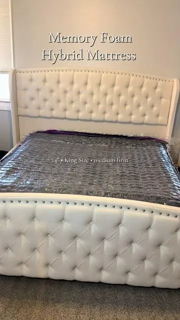 Be knocked out yall #mattressinabox #mattress #bedroommakeover #newbed #bedroom 