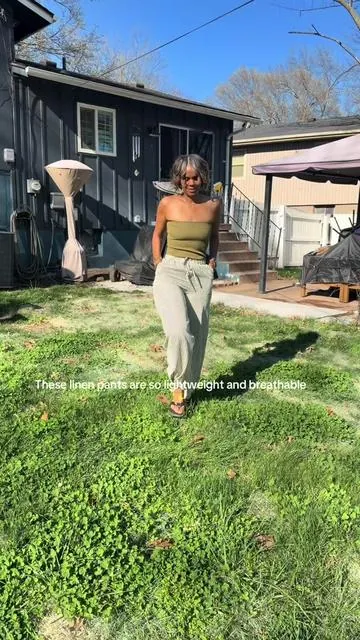 You can dress them up or dress them casually #summeroutfits #linenpants #outfitinspos #fyp #casualoutfit #womensfashion 