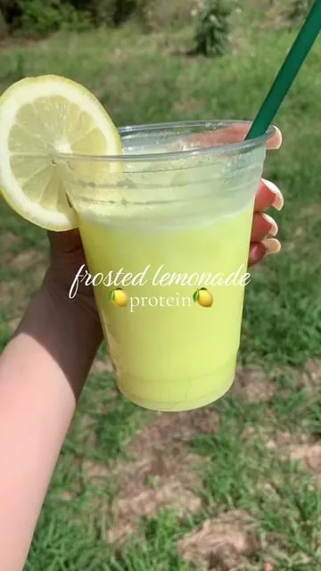 Clear protein that taste like dessert, tastes like there are fresh squeezed lemons in here!!🍋🍦 #p#protein#clearprotein#lemomade#frostedlemonade#proteingoals