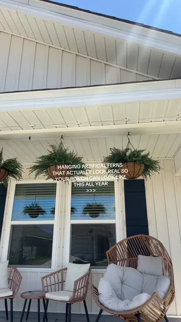 These are the best 🤎 #ArtificialPlants #HangingPlants #Ferns #Summer#Porch 